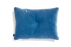 Velvet Blue Hay Dot Cushion