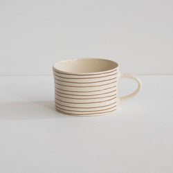 Musango Horizontal Stripe Mug - Latte